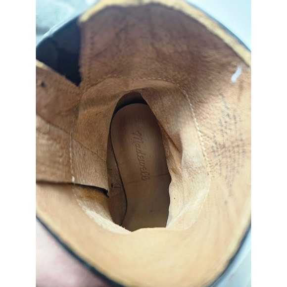 Madewell The Carina Boot in Leather Black Pointed Toe Block Heel NN014 Women's 5 - Picture 6 of 7